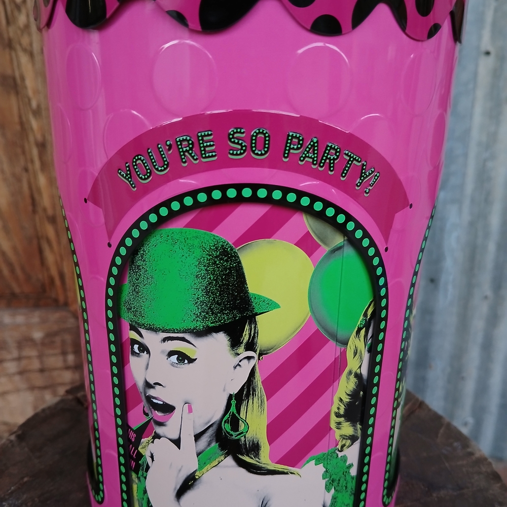 Benefit Cosmetics Maximalist Pink Party Bucket Collectible 3 Piece Tin Canister - Picture 11 of 11